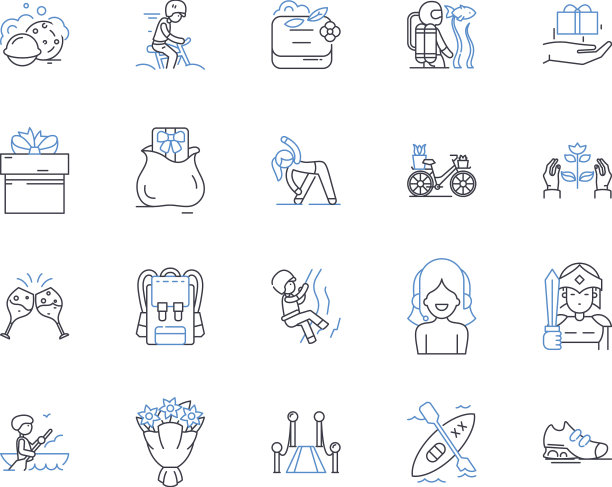 构建线条图标集合架构图片下载