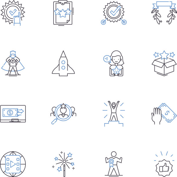 富有成效的线条图标收集丰富图片下载