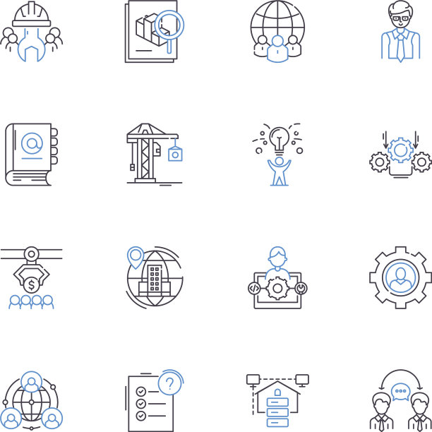 公司铸造线图标集合熔融图片下载