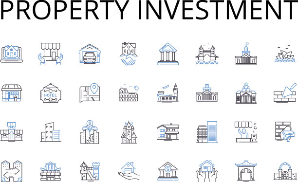 房地产投资线图标集实图片下载