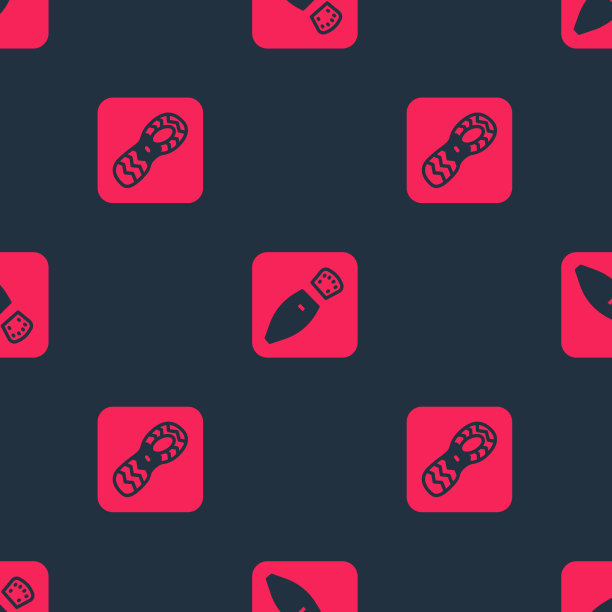 设人的脚印和鞋上的无缝花纹图片下载