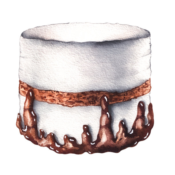 蛋糕上的巧克力滴在白色图片下载