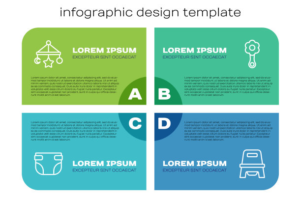 设置线婴儿尿布，婴儿床，挂玩具，便盆和图片下载