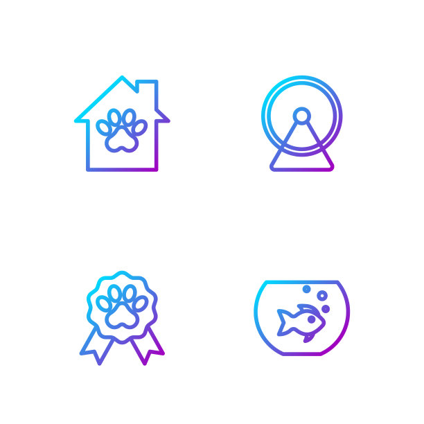 设置线水族馆与鱼宠物奖励标志图片下载