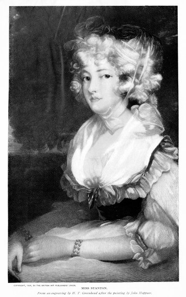 斯坦顿小姐肖像，艺术家约翰·霍普纳，18世纪英国文化图片下载