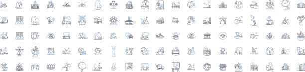 智能园林线图标集合图片下载