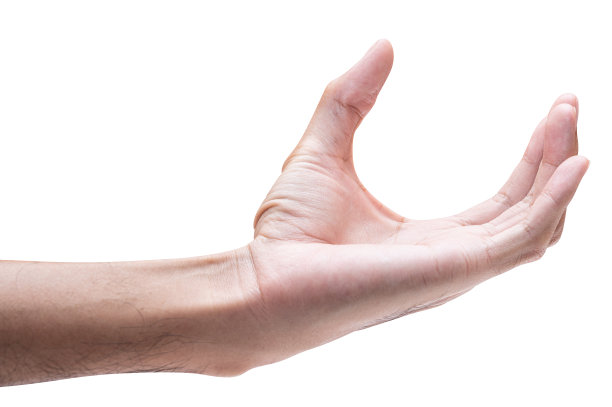 孤立的男性手拿着一个瓶子或罐子之类的东西。图片下载