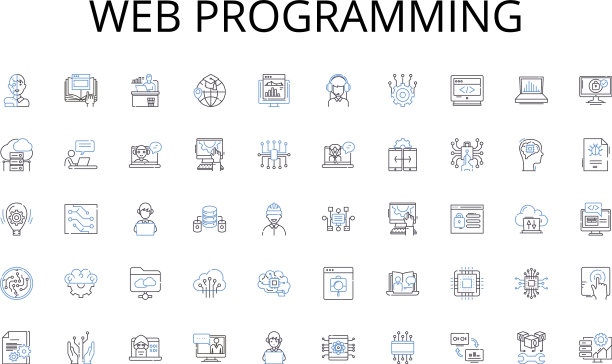 Web编程线性图标合集图片下载