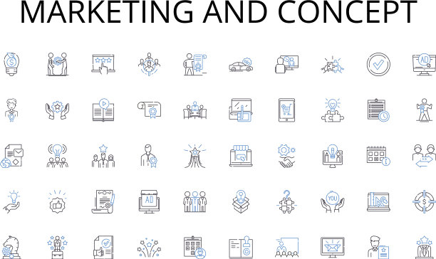 营销和概念线图标收集图片下载