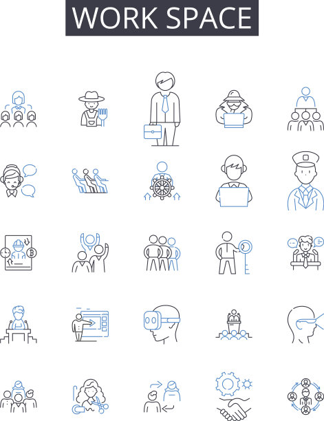 工作空间线条图标集合客厅图片下载