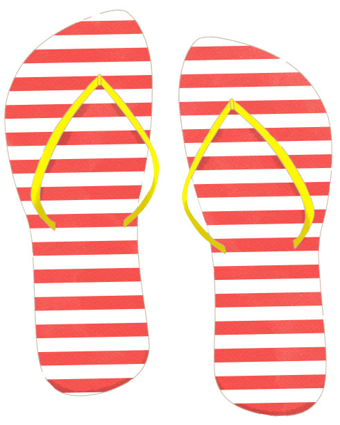 条纹人字拖剪贴画图片下载