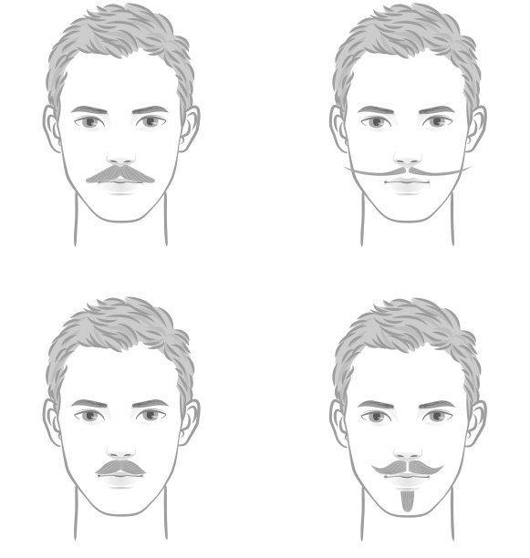 小胡子和胡须风格的变化图片下载