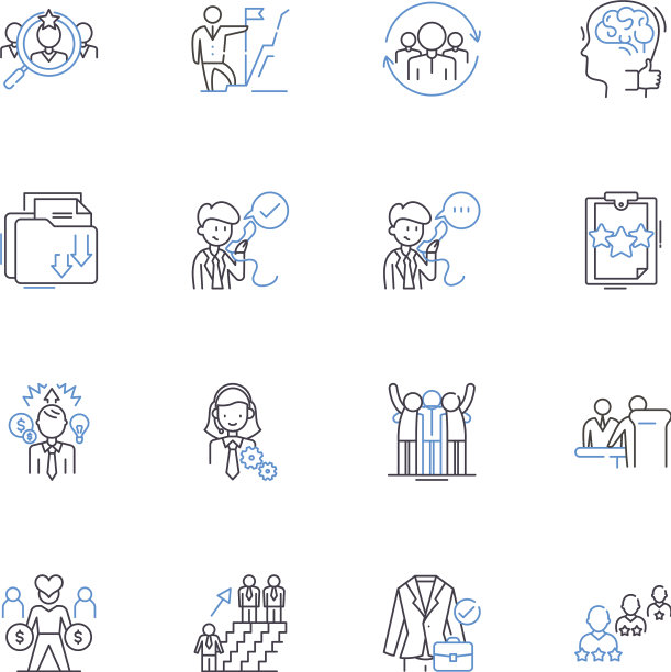 分析师线条图标收集有见地图片下载