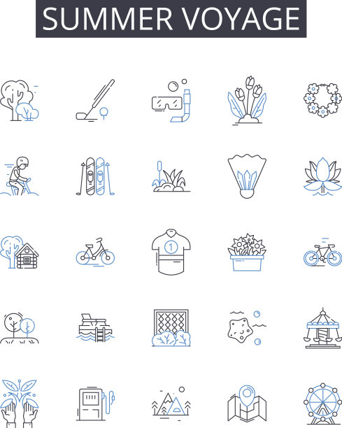 夏季航次线图标收集大都市图片下载