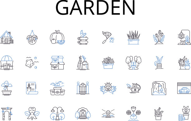 花园线图标集合公园草坪农场图片下载