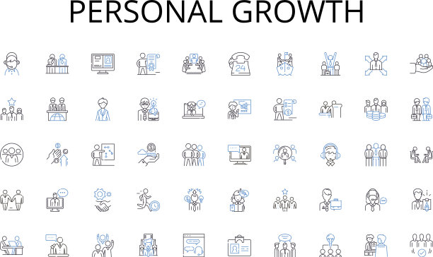 个人成长线性图标集合健身图片下载