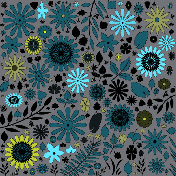 抽象的彩色花卉包装纸设计图片下载