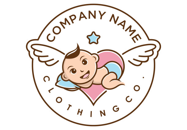 婴儿服装创意标志设计图片下载