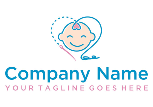 婴儿服装创意标志设计图片下载