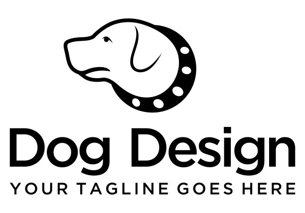 狗图标设计矢量模板。狗狗图标图标矢量图片下载