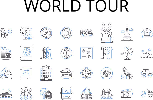 世界旅行线路图标合集：狂野之旅图片下载