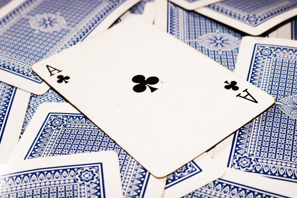 王牌特写扑克牌图像背景图片下载