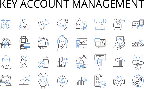 关键客户管理线路图标收集图片下载