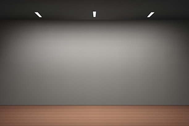 空荡荡的演播室背景有聚光灯。图片下载