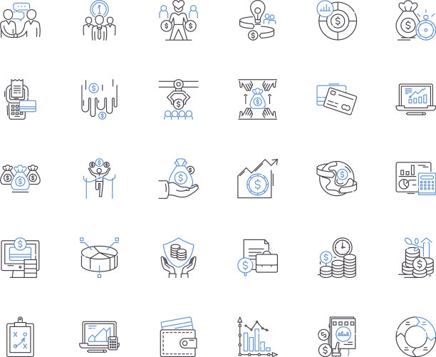 投资领域行图标集合图片下载