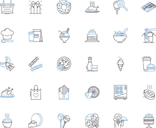 市场摊位线图标收集农产品图片下载