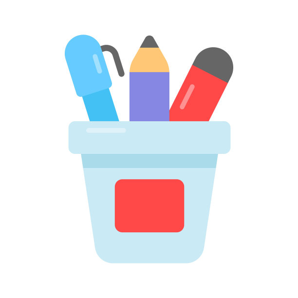 下载这个高级图标的文具在时尚的风格，准备使用矢量图片下载