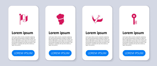 设置旧钥匙，贡多拉船，意大利厨师和意大利国旗。业务信息图表模板。向量图片下载