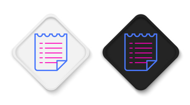行愿望列表模板图标隔离在白色背景上。色彩缤纷的轮廓概念。向量图片下载