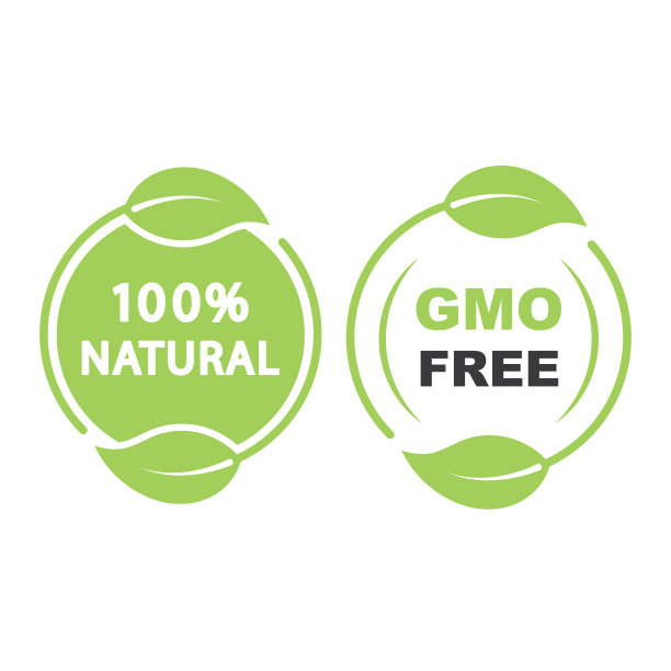 天然叶子图标和100%天然载体，转基因自由，标签。图片下载