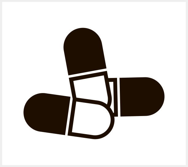 医学药。医学图标孤立。模板胶囊。医疗保健的象征。矢量股票插图。每股收益10图片下载