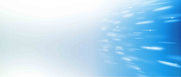 蓝色抽象背景的纤维技术灯图片下载