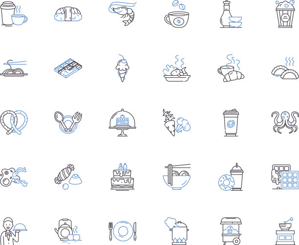 美食文化线图标收藏美食图片下载