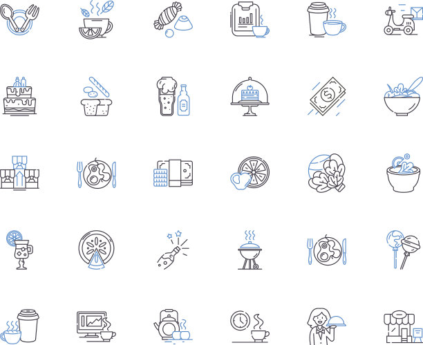 艺术社区线条图标收藏灵感图片下载