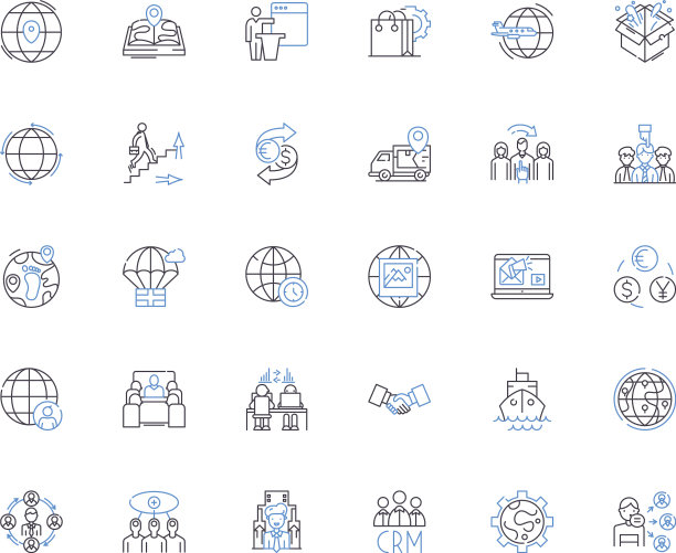 外贸线图标收藏进口图片下载