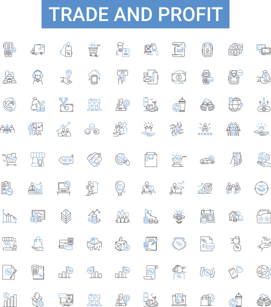 交易和利润概述图标收集交易图片下载