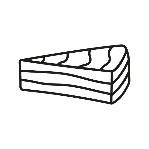 孤立的涂鸦巧克力蛋糕黑白相间。轮廓矢量插图图标糖果的概念。图片下载