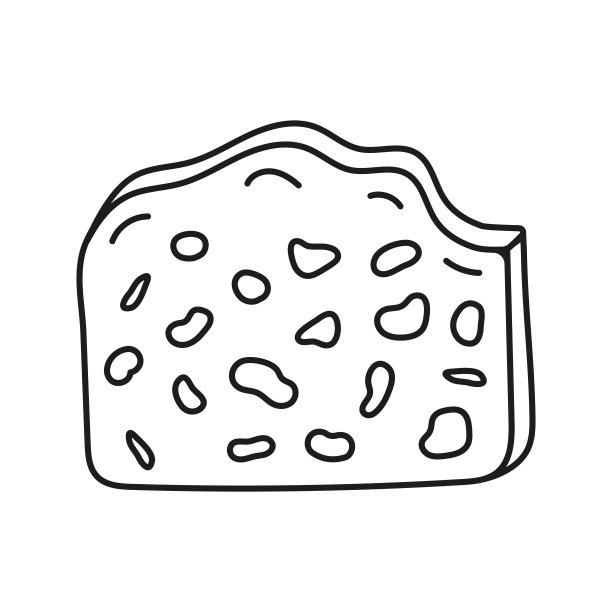 孤立的涂鸦糖果水果蛋糕黑色和白色。轮廓矢量插图图标糖果的概念。图片下载