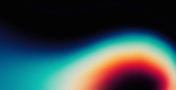 抽象迷幻颗粒渐变背景橙蓝白抽象曲线音乐封面海报设计图片下载