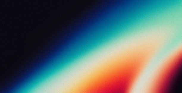 充满活力的复古迷幻颗粒渐变背景橙蓝色抽象海报横幅标题封面设计图片下载