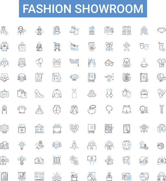时尚陈列室概述图标收集时尚图片下载