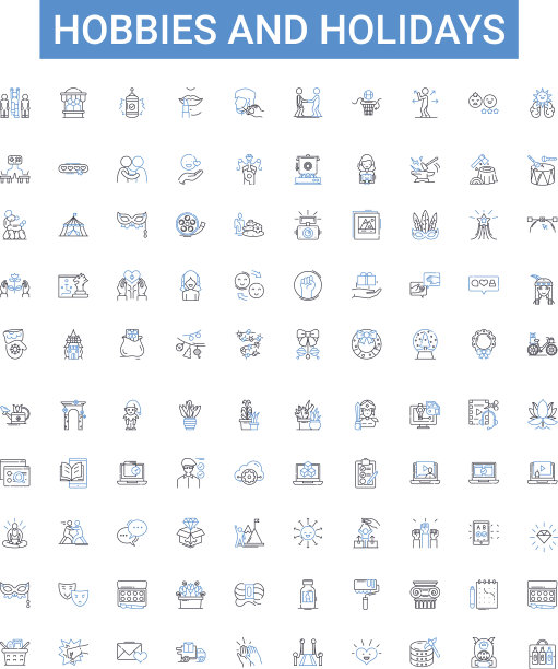 爱好和假期概述图标收集图片下载