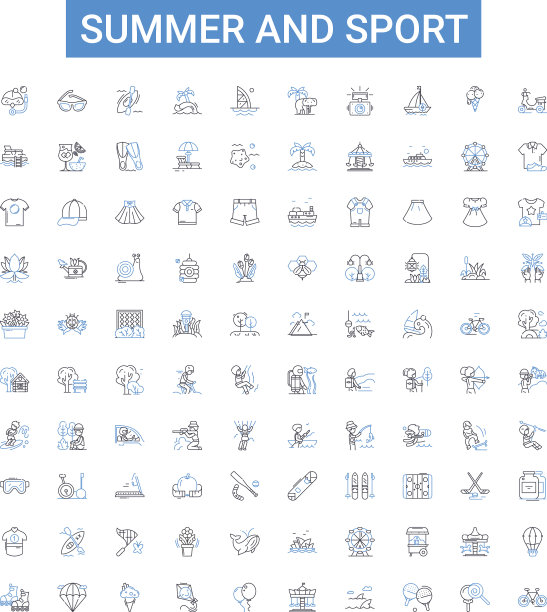 夏季和运动轮廓图标收集夏季图片下载
