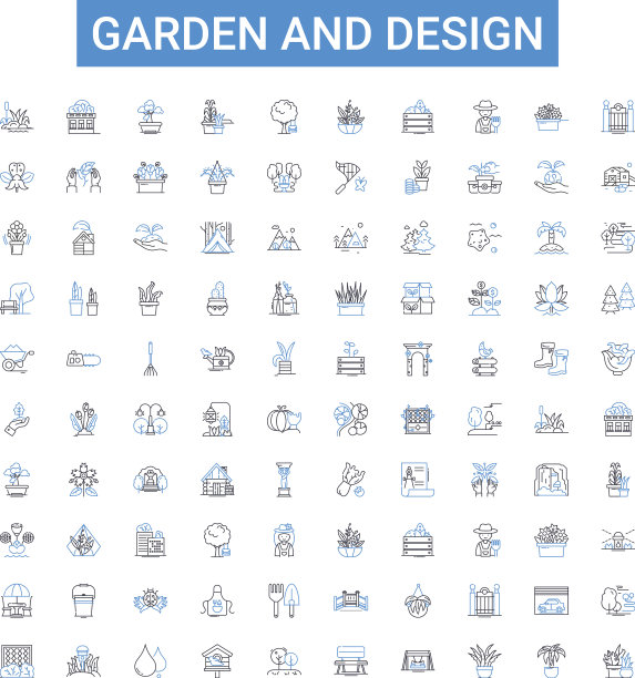 园林和设计大纲图标集合图片下载