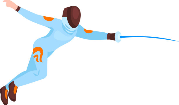 击剑选手等距图片下载