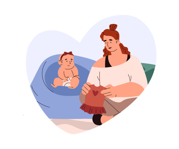 为幼儿装扮场景扁平矢量图图片下载